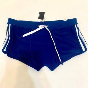 HOUSE BRAND 2 LINES UNISEX SWIMMING LOW RISE TRUNKS STYLISH AND SUPER SEX NEW